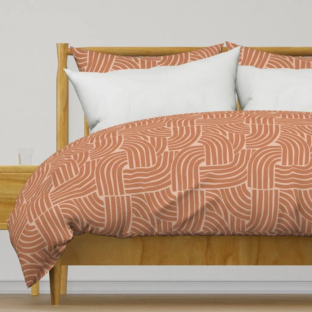 Japandi Organic Duvet Cover - Burnt Sienna product