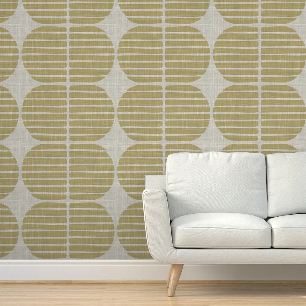 Japandi Striped Capsule Peel and Stick Wallpaper - Beige product