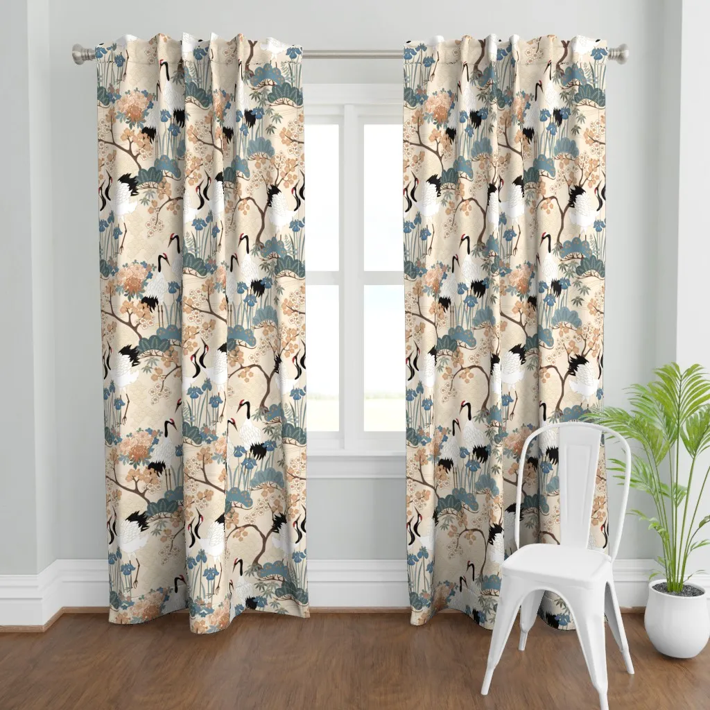 Japanese Garden 24 Curtain Panel - Beige product