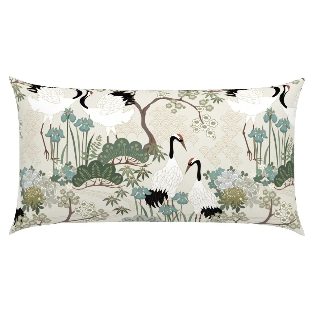 Japanese Garden Alabaster King Pillow Sham - White product