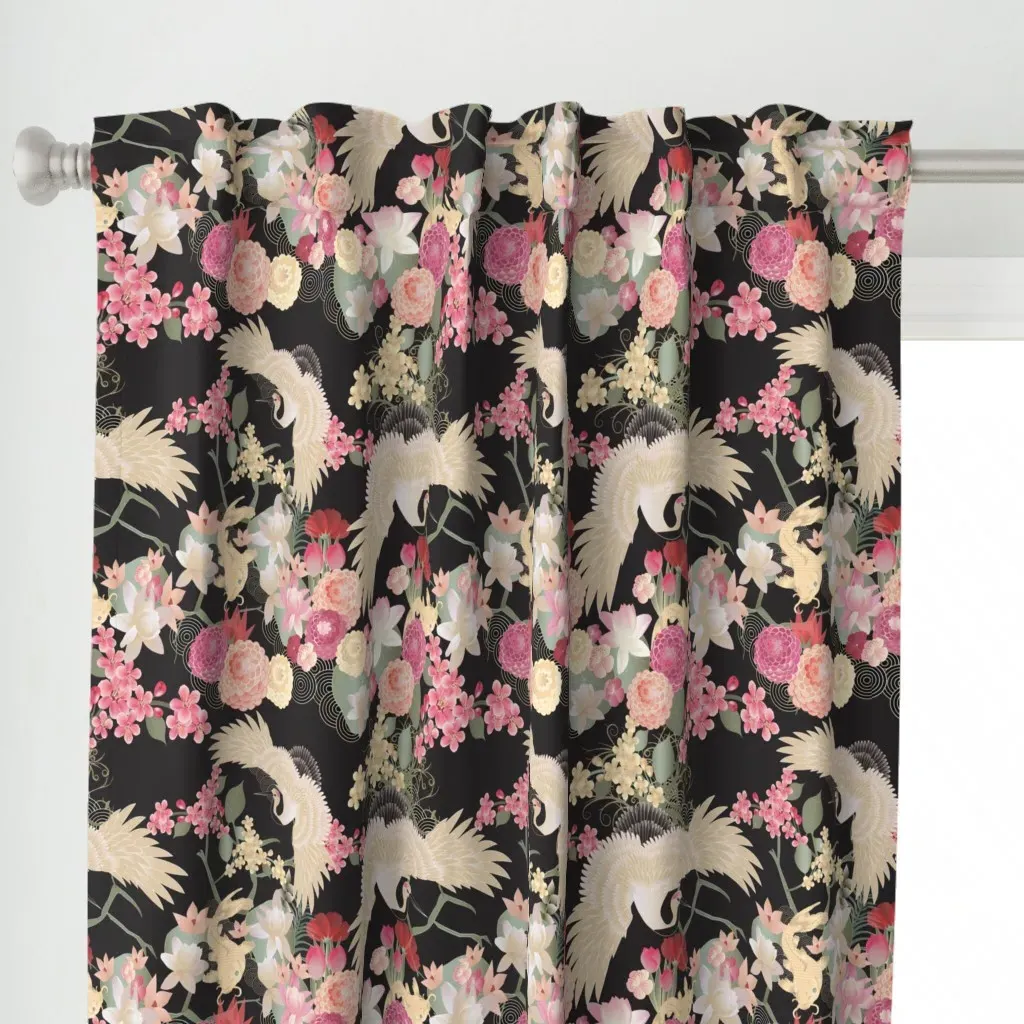 Japanese Garden Curtain Panel - Cream alternate view
