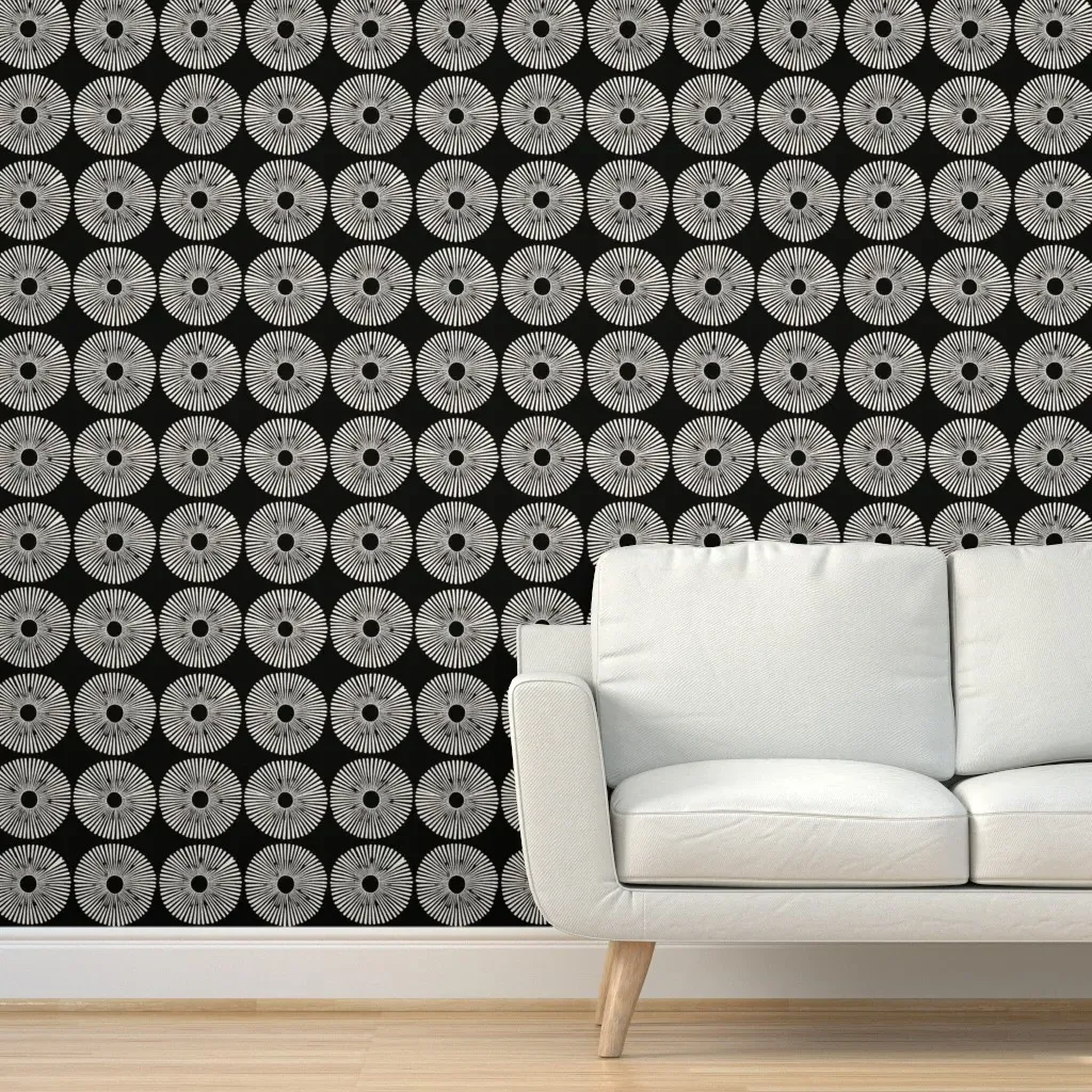 Japanese Sun Furoshiki Peel and Stick Wallpaper - White product