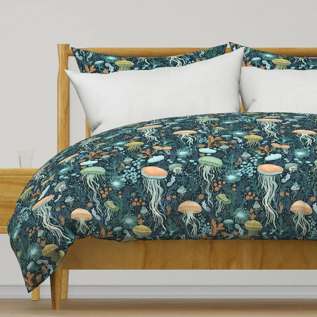 Jellyfish Large Duvet Cover - Teal product