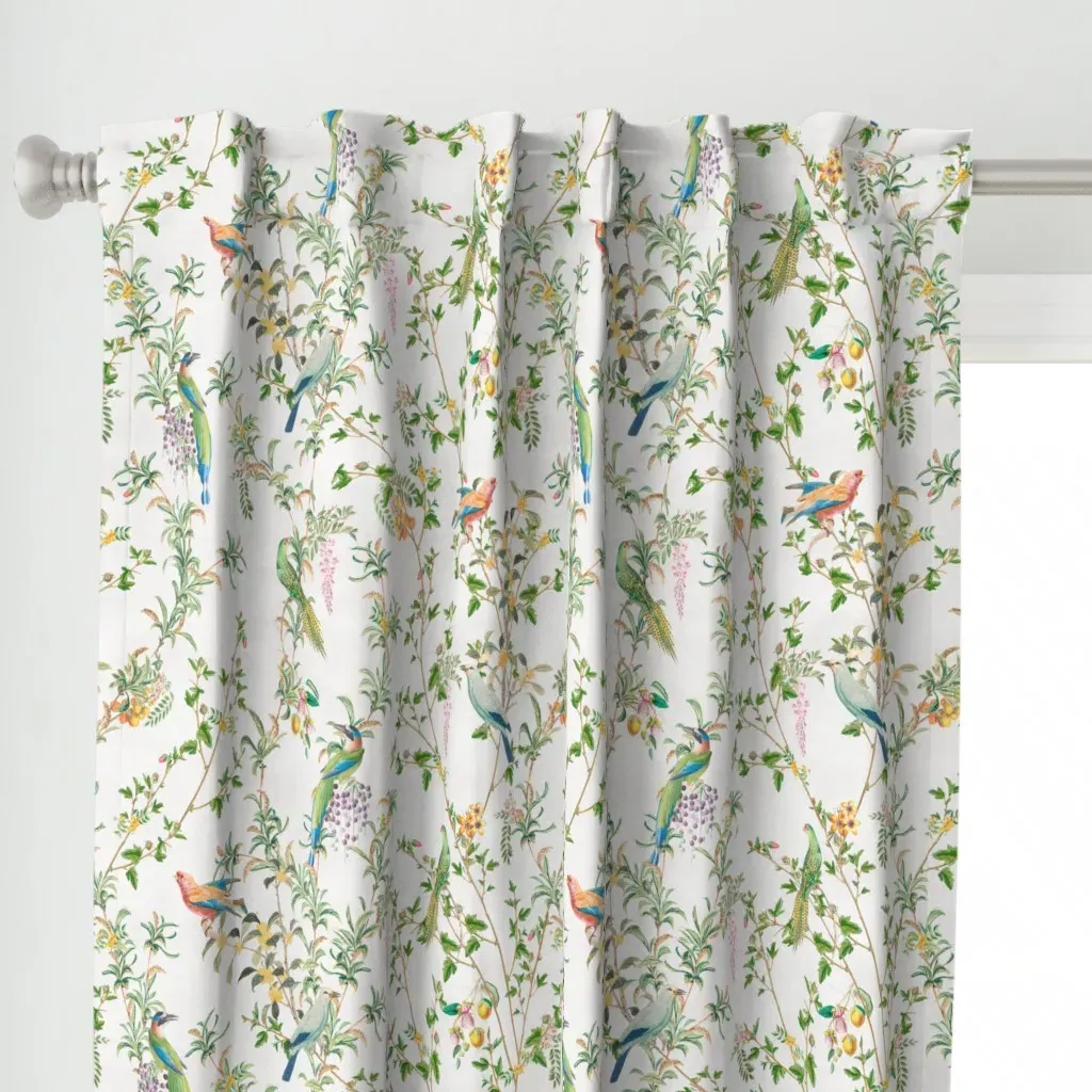 Jenn Floral Garden Curtain Panel - Green alternate view