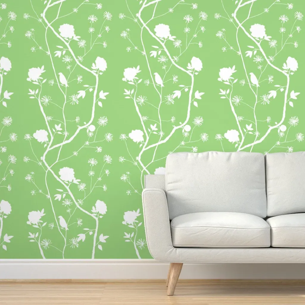 Jenny Simple Peony On Leaf Peel and Stick Wallpaper - White product