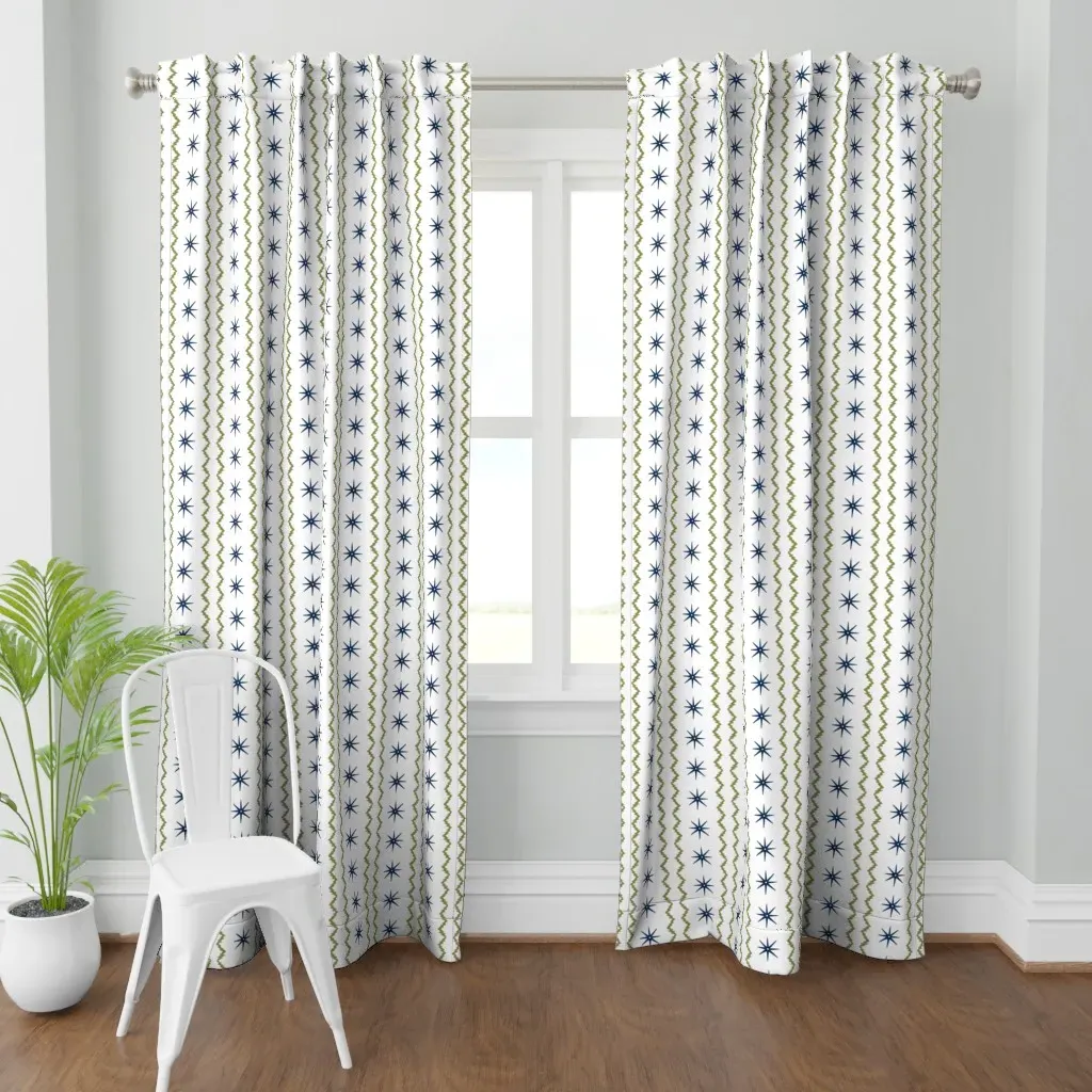 Jenny Stars And Stripes Curtain Panel - Navy Blue product