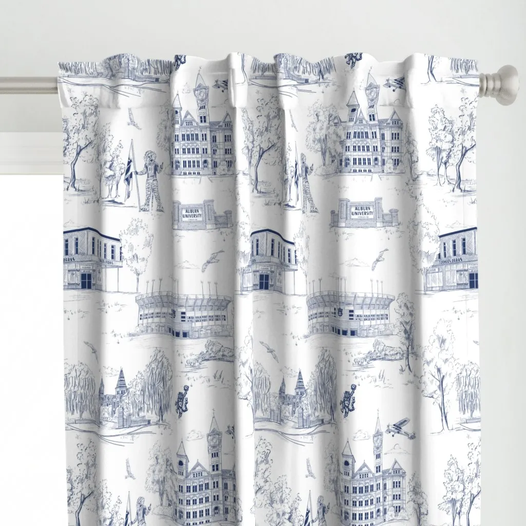 Jessica's Auburn Custom Curtain Panel - Navy Blue alternate view