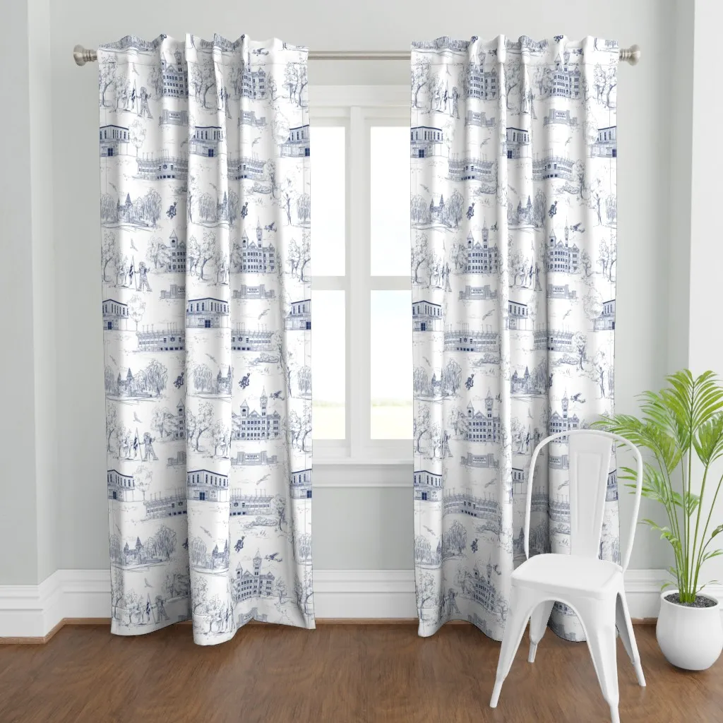 Jessica's Auburn Custom Curtain Panel - Navy Blue product