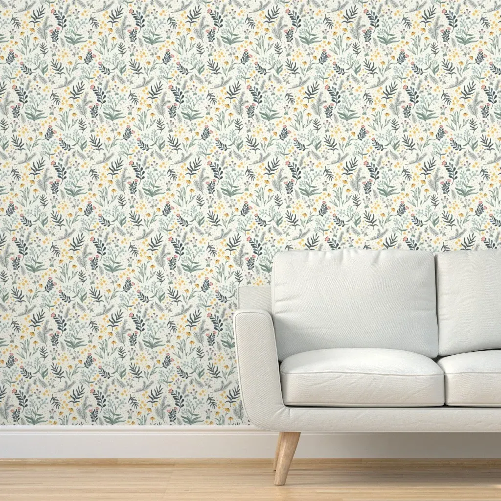 Jj Flowers Peel and Stick Wallpaper - Teal product