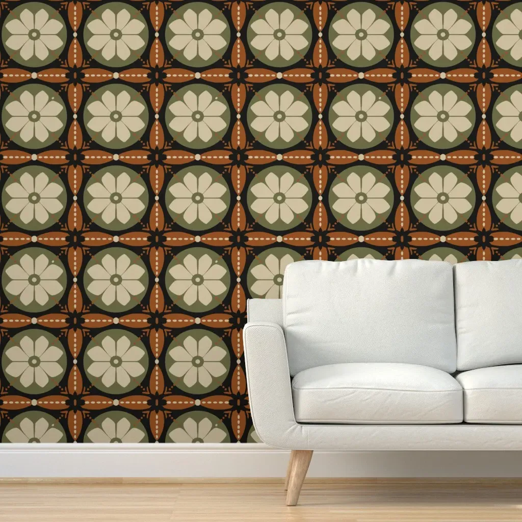 Joann Natural Peel and Stick Wallpaper - Olive Green product
