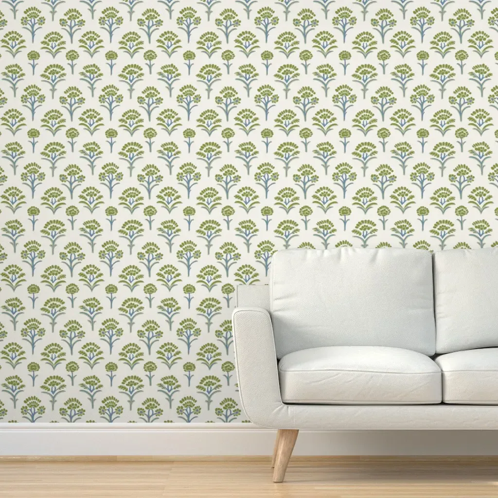 Jocelyn Bloom Grass And Admiral Peel and Stick Wallpaper - Sage Green product