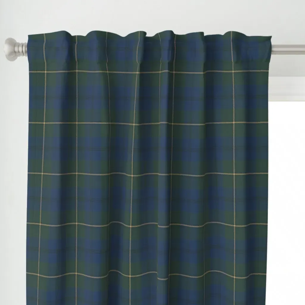 Johnston Tartan Curtain Panel - Blue alternate view