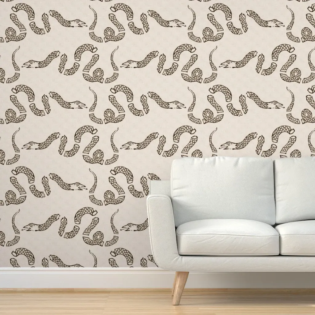 Join Or Die Parchment Peel and Stick Wallpaper - Dark Brown product