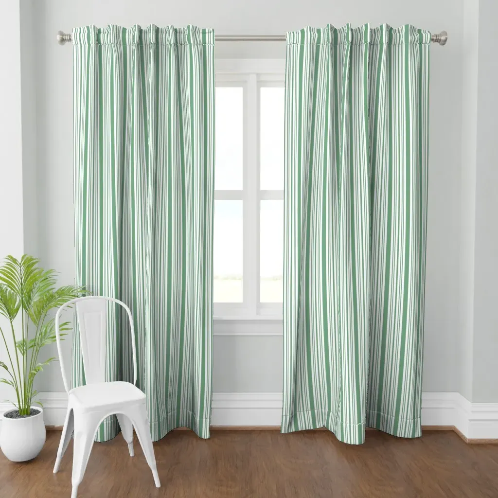 Jolly Season Stripe Curtain Panel - Sage Green product