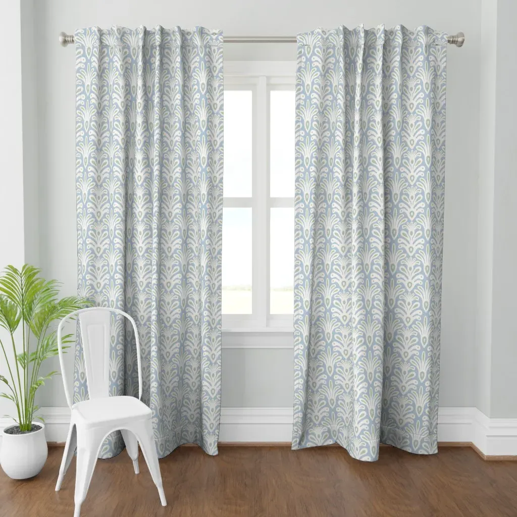 Jonah Ikat Curtain Panel - Soft Blue product