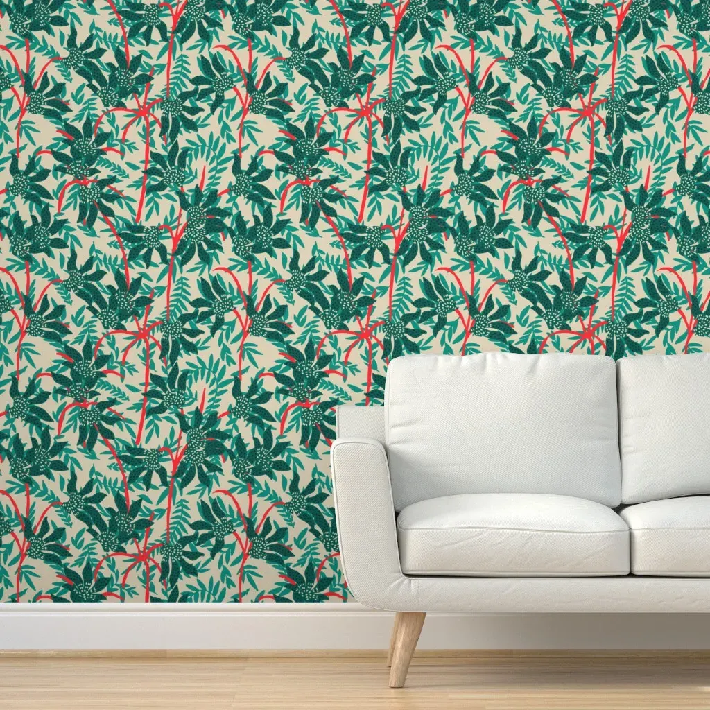 Joonie Aurora Jungle Peel and Stick Wallpaper - Teal product