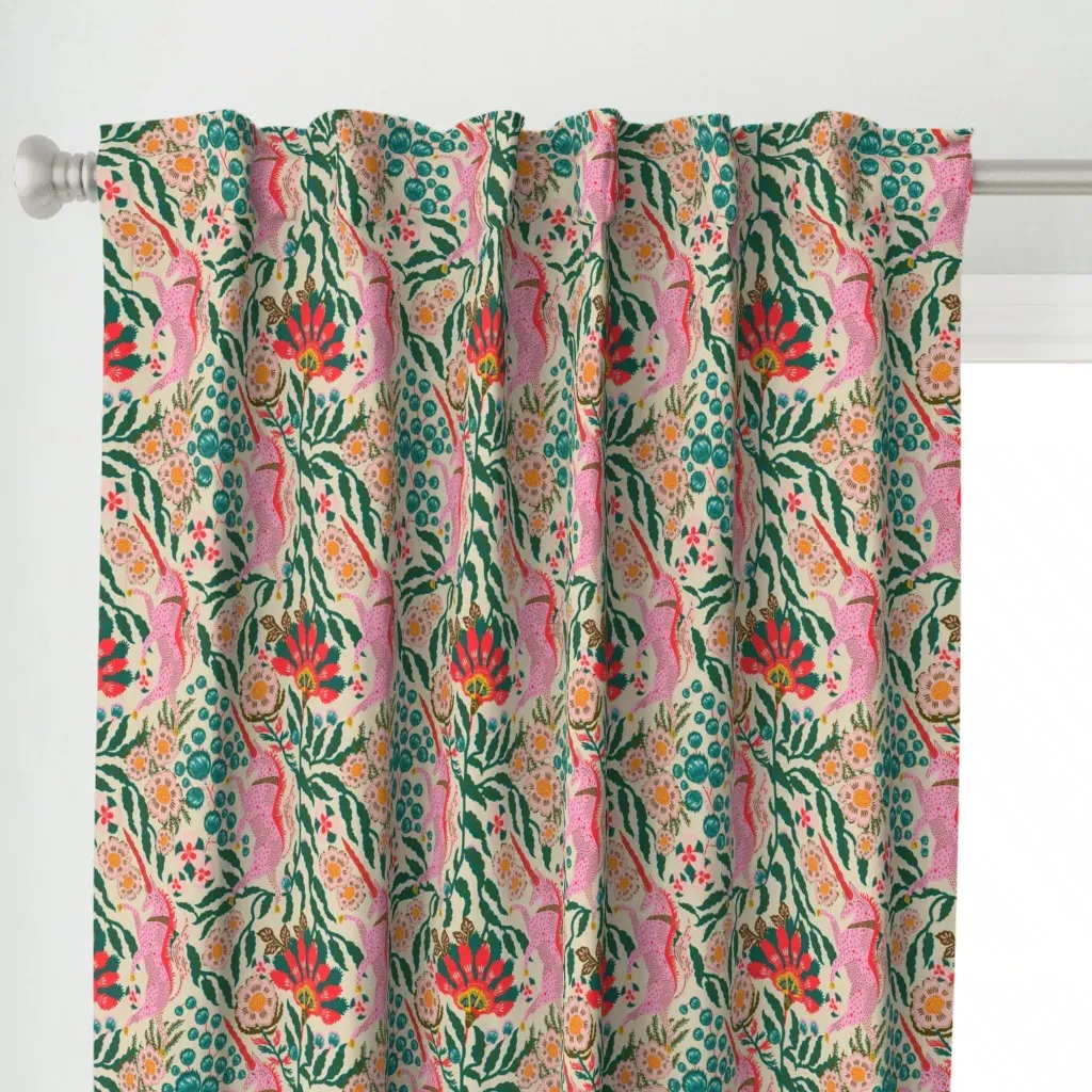 Joonie Aurora Uni Curtain Panel - Pink alternate view