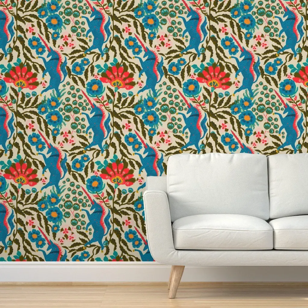 Joonie Luna Uni Peel and Stick Wallpaper - Teal product