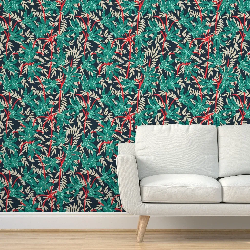 Joonie Mystic Jungle Peel and Stick Wallpaper - Teal product