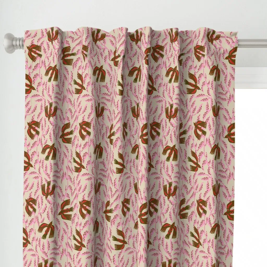 Joonie Phoenix Vine Curtain Panel - Dark Olive Green alternate view