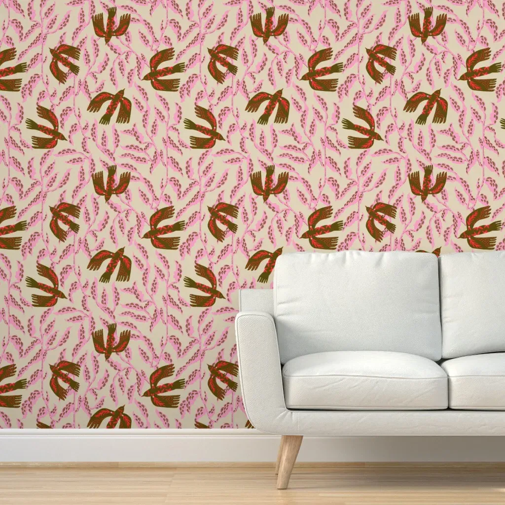 Joonie Phoenix Vine Peel and Stick Wallpaper - Dark Olive Green product