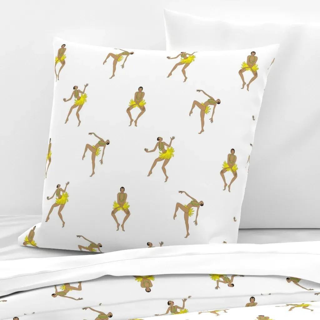 Josephine Baker Banana Dance Euro Pillow Sham - Yellow product