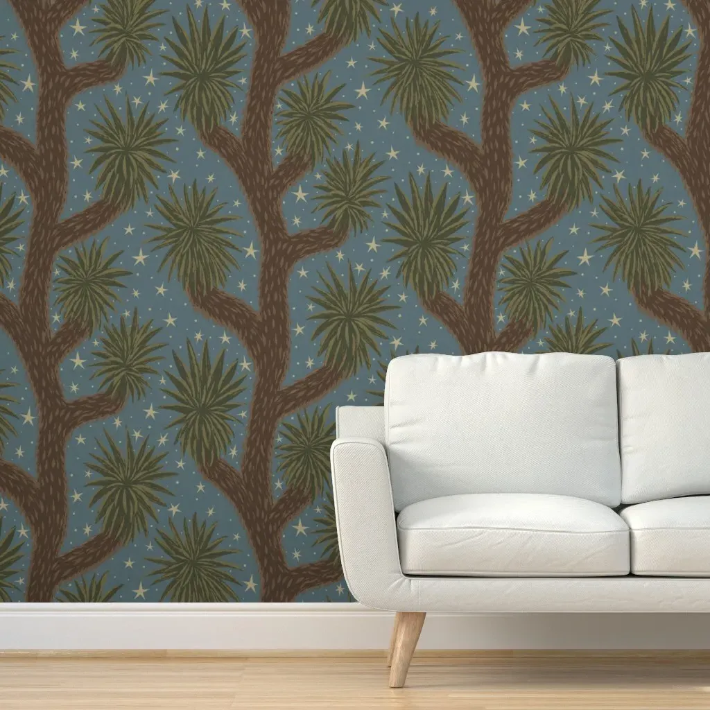Joshua Tree Stripe Peel and Stick Wallpaper - Olive Green product