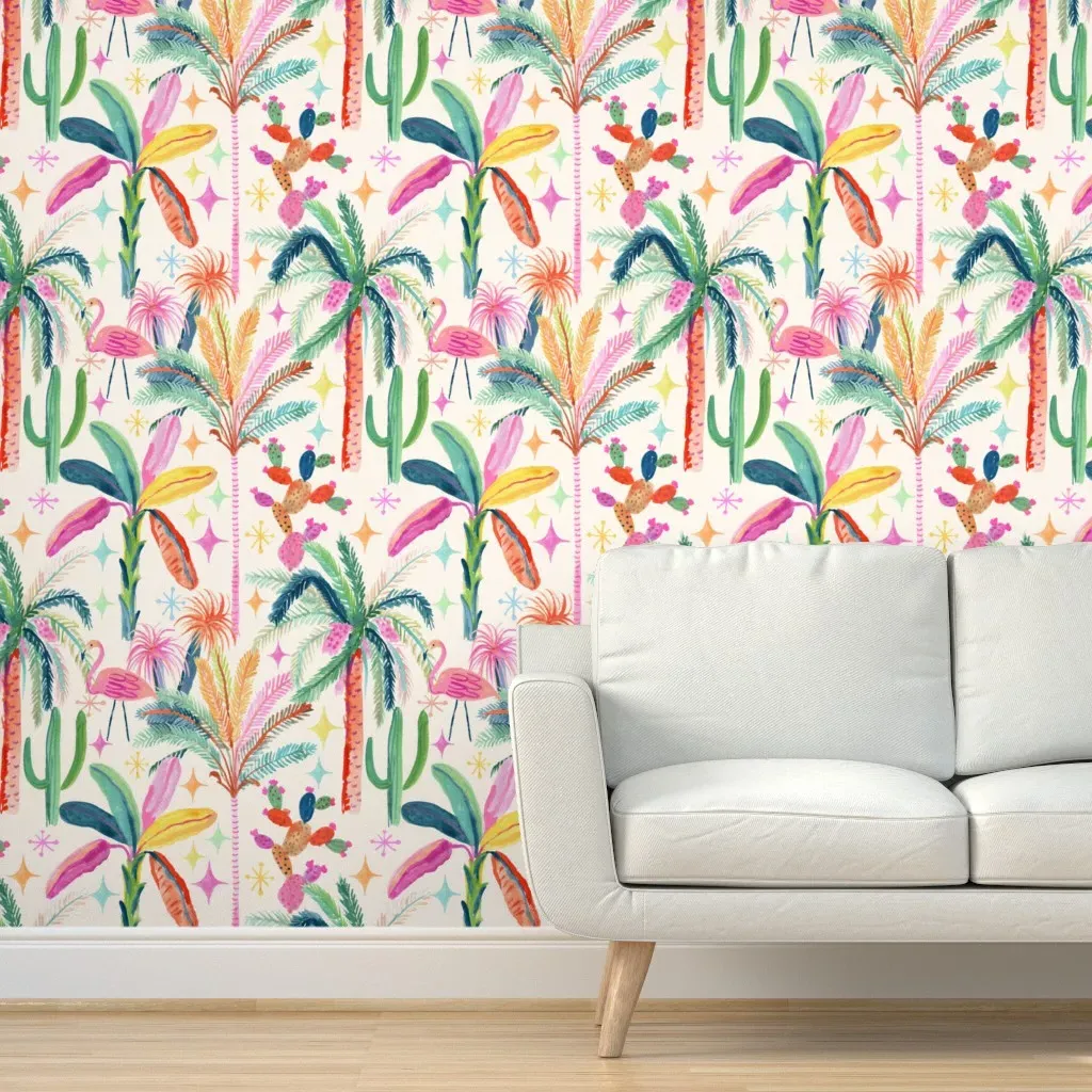 Joyful Palm Spring Peel and Stick Wallpaper - Rainbow product