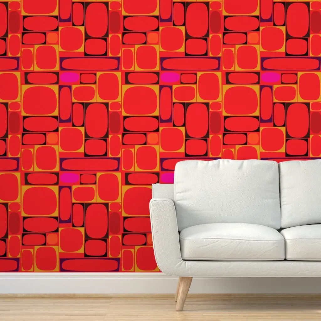 Juan-04 Peel and Stick Wallpaper - Red product