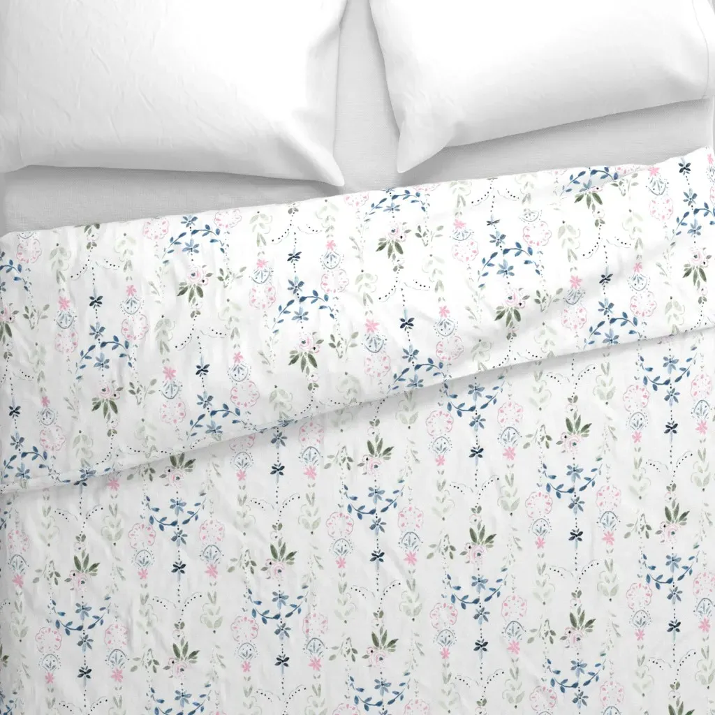 Juliette Floral Duvet Cover - Pink alternate view