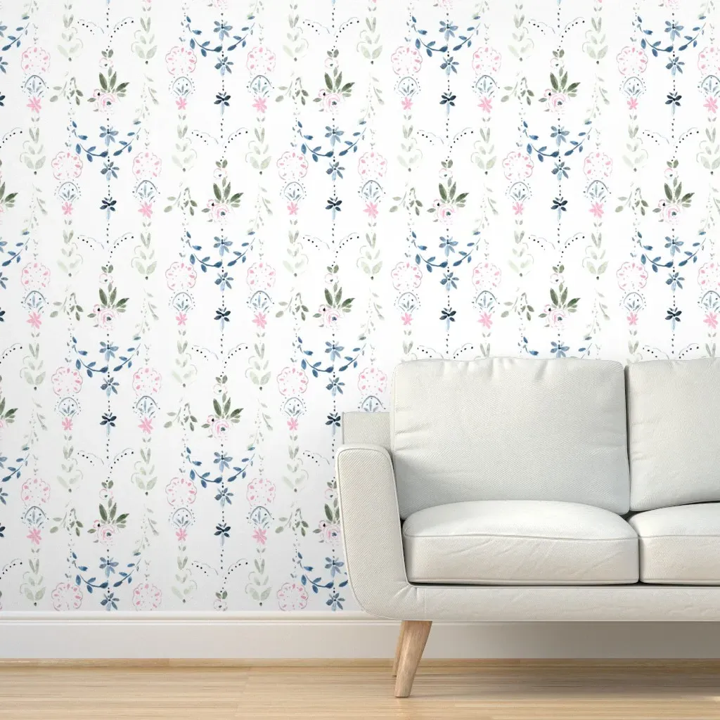 Juliette Floral Peel and Stick Wallpaper - Pink product