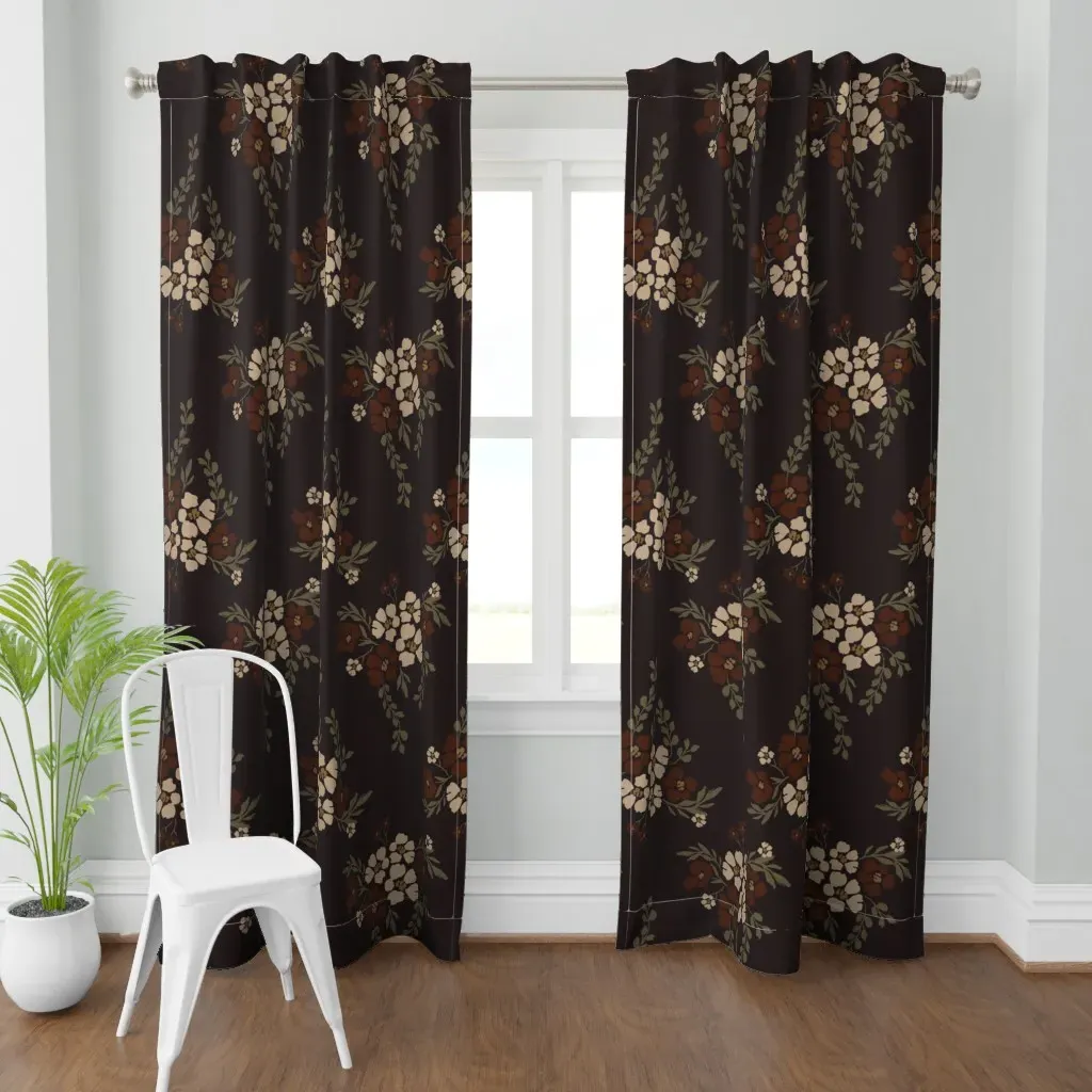 Jumbo Bohemian Floral Curtain Panel - Off-White product