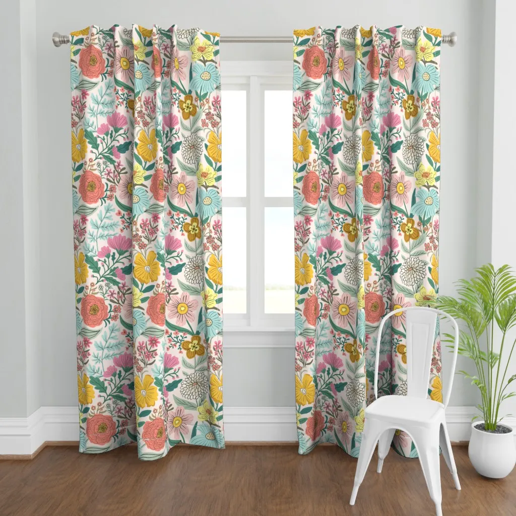 Jumbo Boho Vintage Curtain Panel - Yellow product