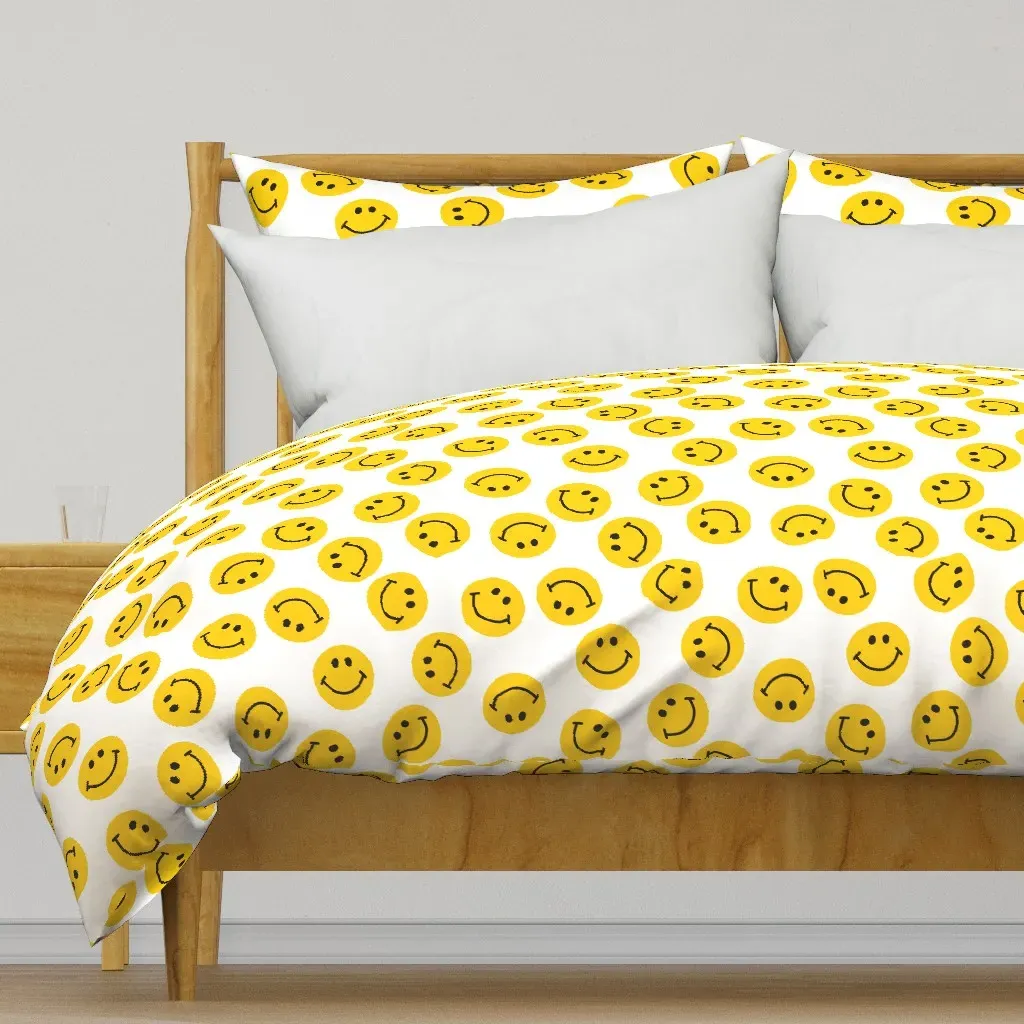 Jumbo Bright Yellow Smiley Duvet Cover - Yellow product