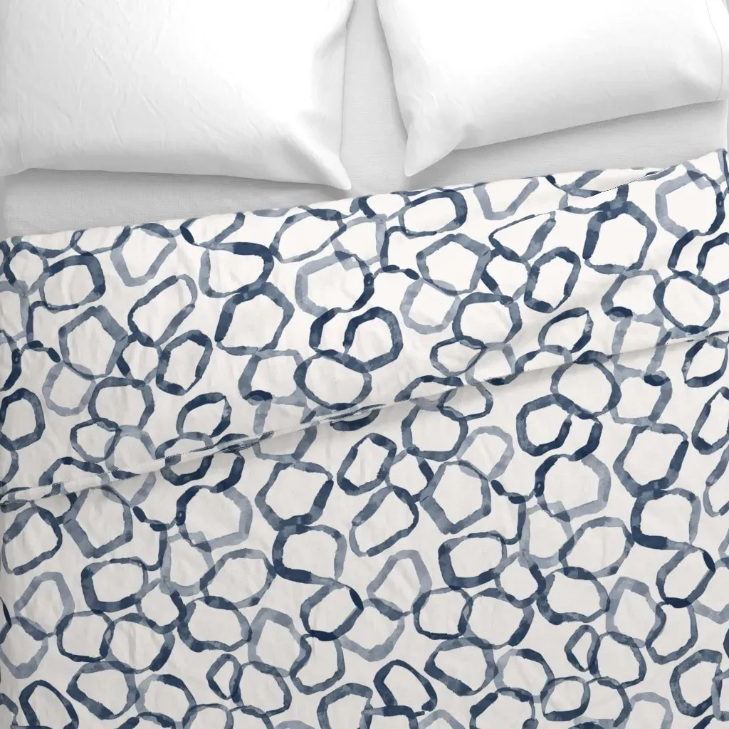 Jumbo Chain Link Dust Mist Duvet Cover - Indigo alternate view