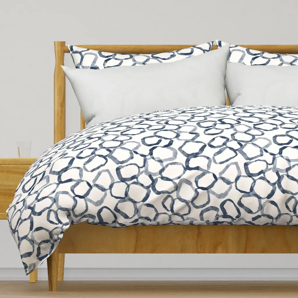 Jumbo Chain Link Dust Mist Duvet Cover - Indigo product