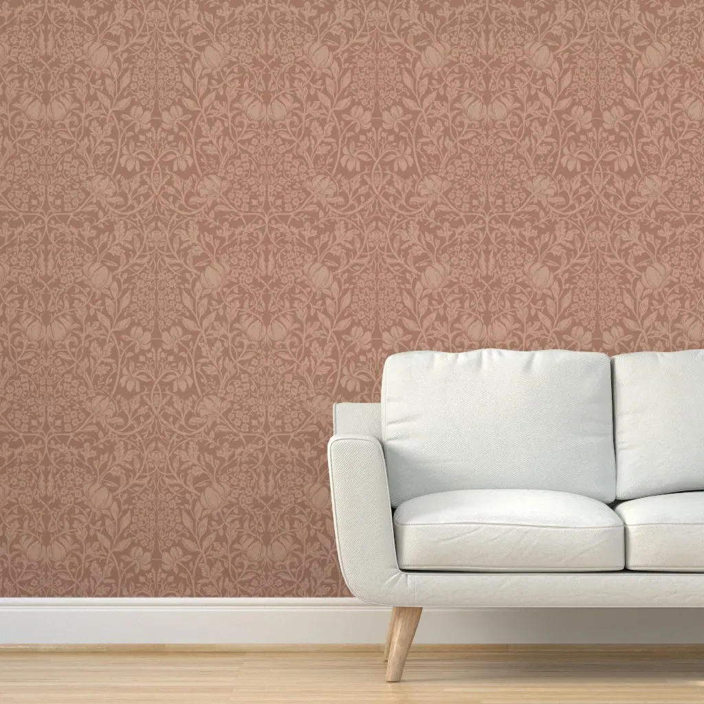 Jumbo Floral Ground Cover Peel and Stick Wallpaper - Mocha and Brown product