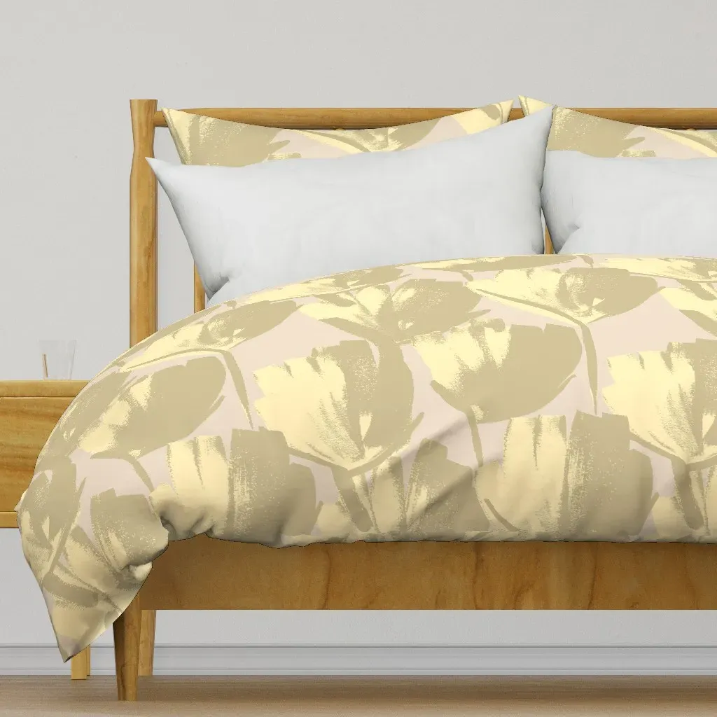 Jumbo Flowers Vanilla Duvet Cover - Beige product