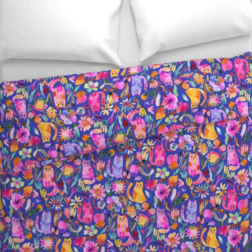 Jumbo Happy Kittens Duvet Cover - Pink alternate view