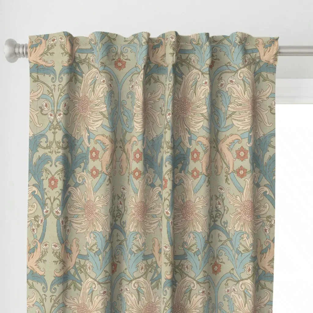 Jumbo Heritage Sunflower Curtain Panel - Peach alternate view
