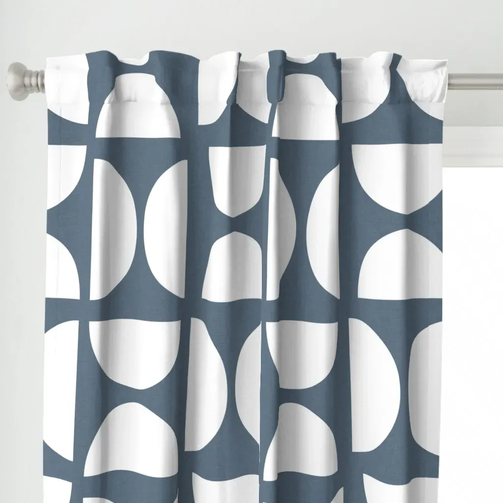Jumbo Linen Look Half Curtain Panel - White alternate view