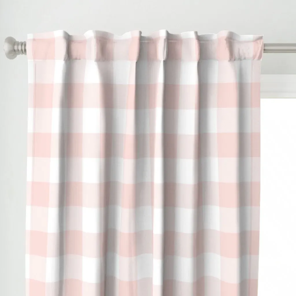 Jumbo Plaid Light Curtain Panel - Pink alternate view