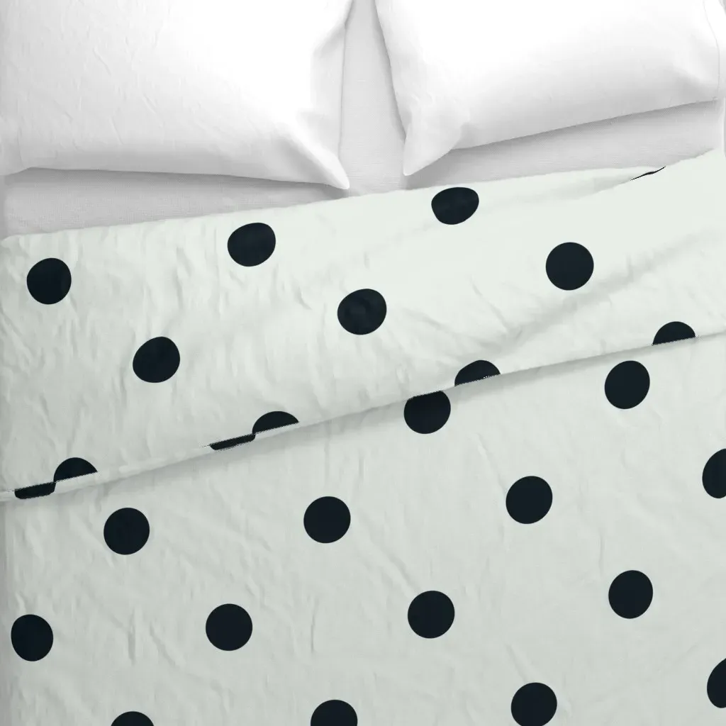 Jumbo Polka Dots Duvet Cover - Dark Navy alternate view