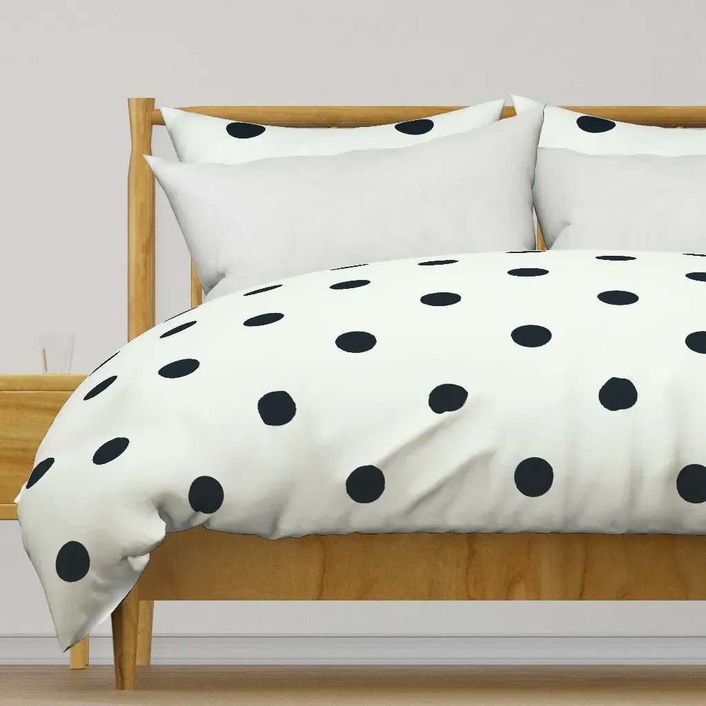 Jumbo Polka Dots Duvet Cover - Dark Navy product