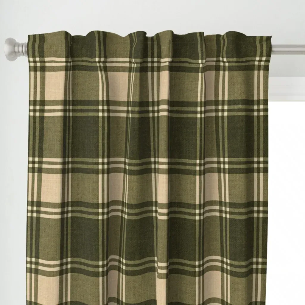 Jumbo Rustic Regency Curtain Panel - Olive Green alternate view