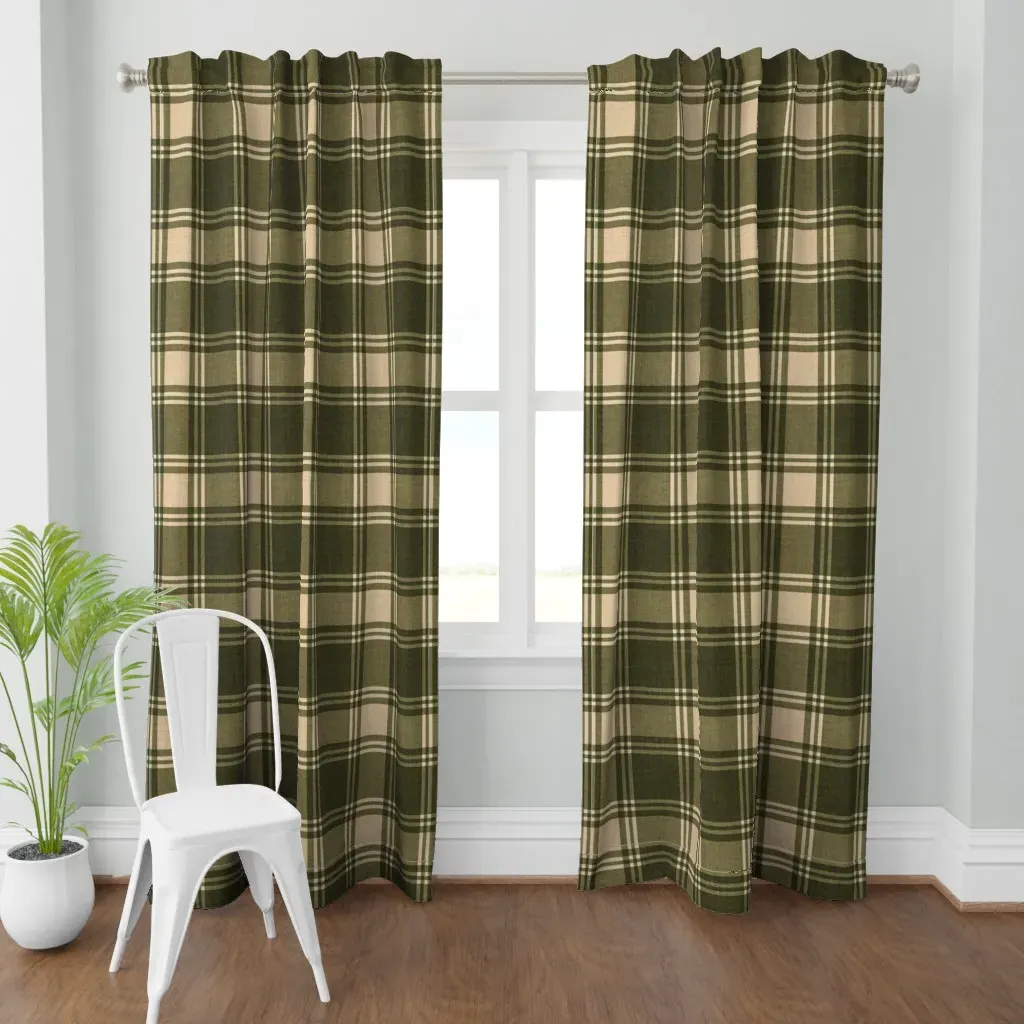 Jumbo Rustic Regency Curtain Panel - Olive Green product