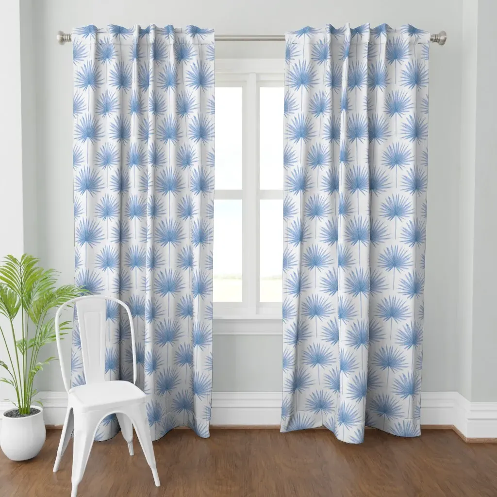 Jumbo Scale Serene Garden Curtain Panel - Blue product