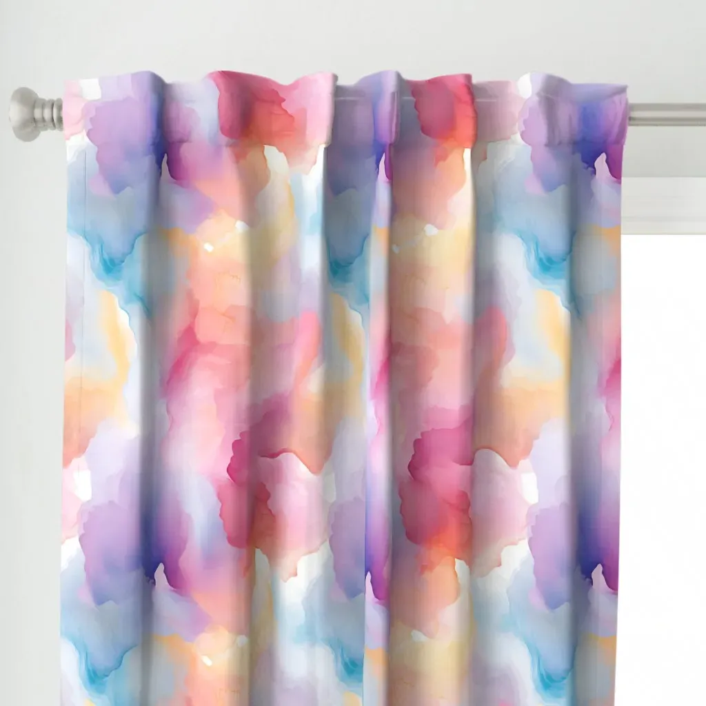 Jumbo Spectral Splendor Curtain Panel - Pink alternate view