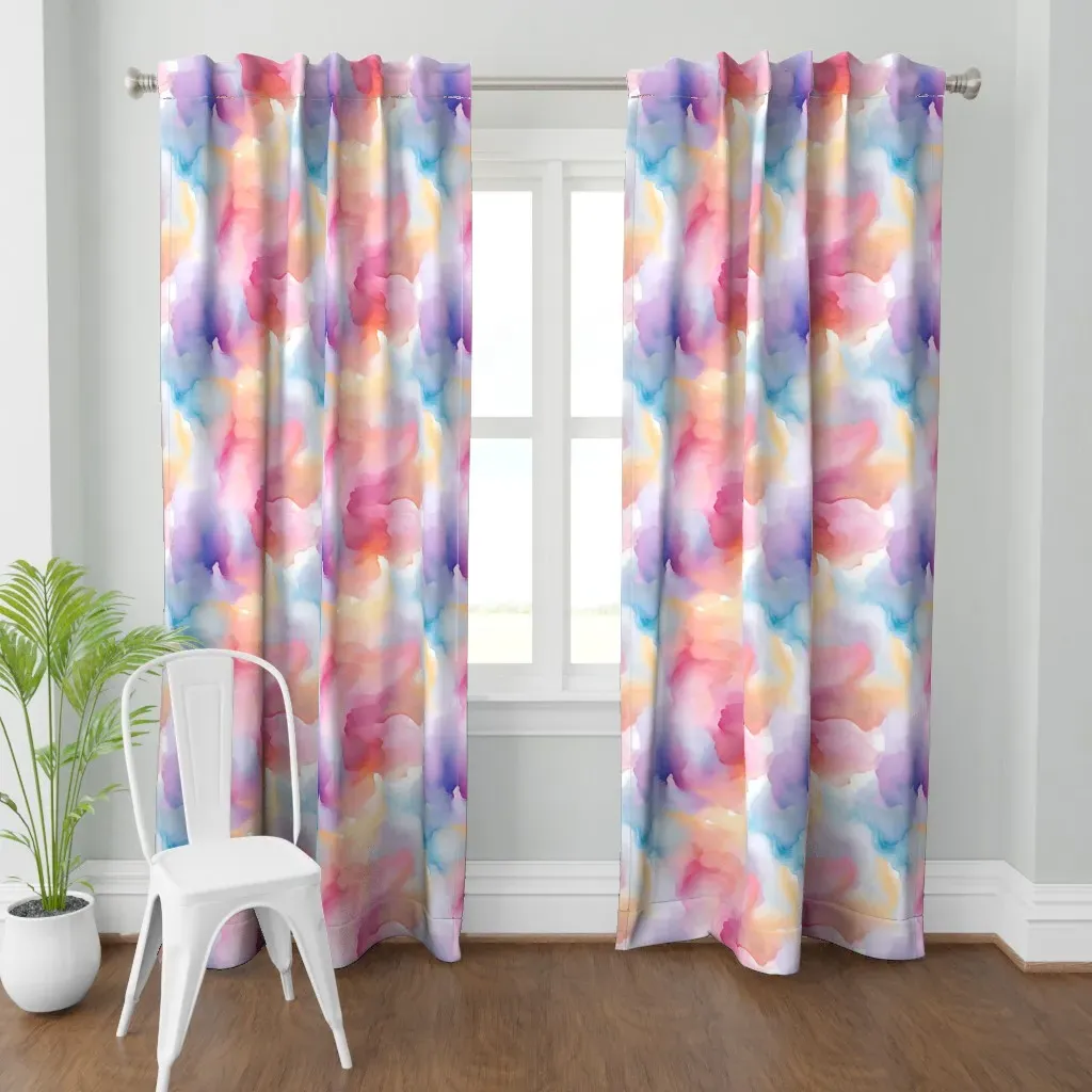Jumbo Spectral Splendor Curtain Panel - Pink product
