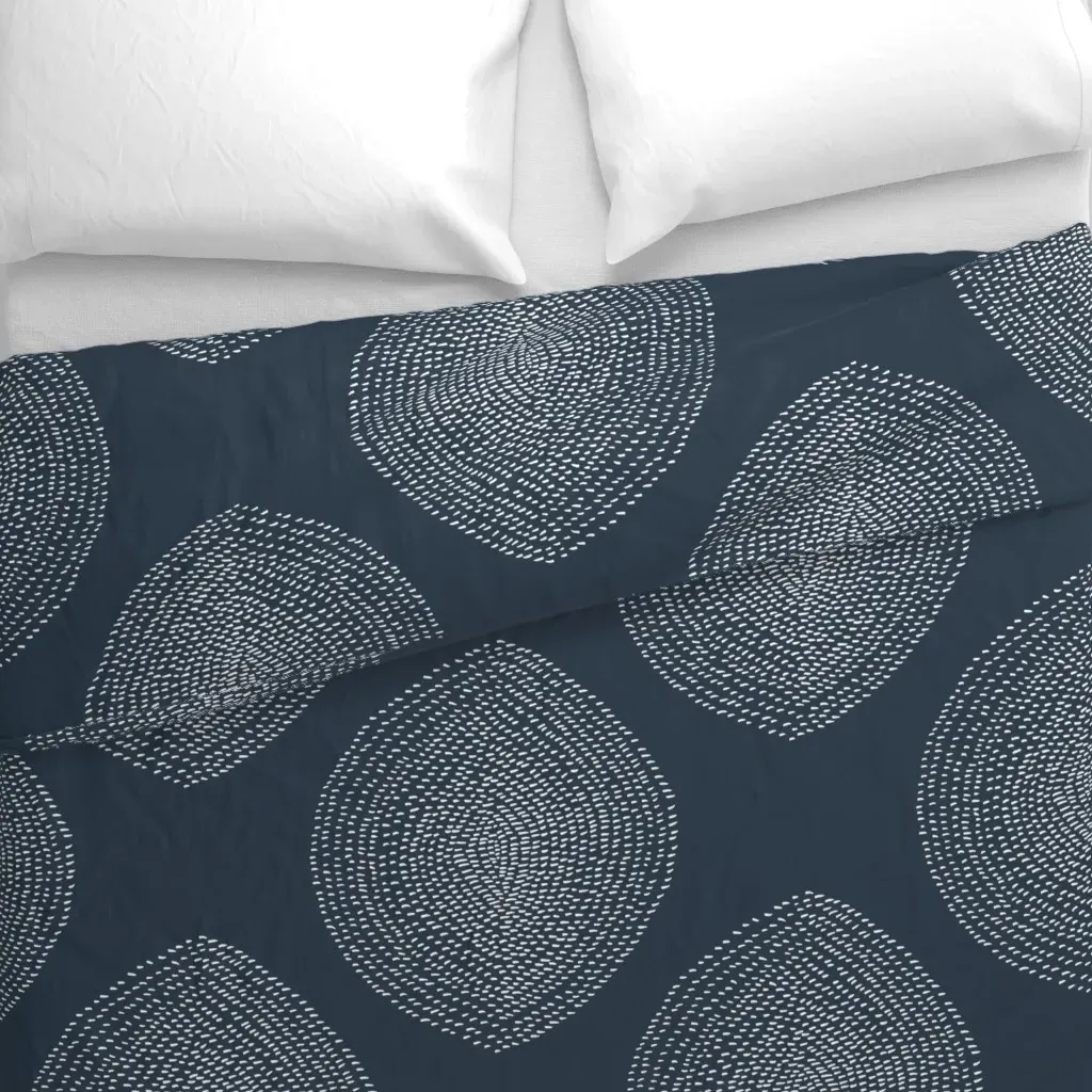 Jumbo Stripy Boho Drop Duvet Cover - White alternate view
